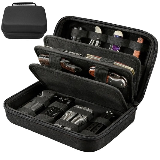 Tactical Knife Storage Bag 24 Knives Display Case Pocket Knives Collection Box Folding Knife Organizer Pouch EDC Tool Pouch