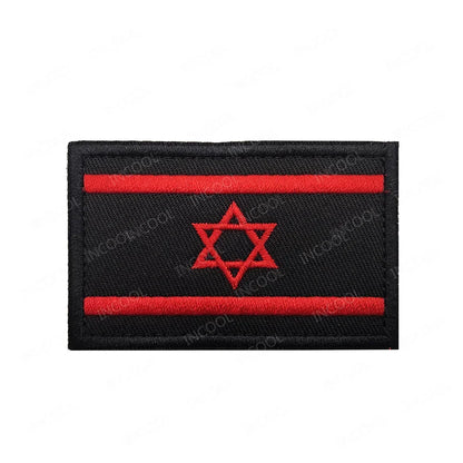 Israel Flag Embroidered Patches PVC Rubber Israeli Sticker Appliqued For Clothing