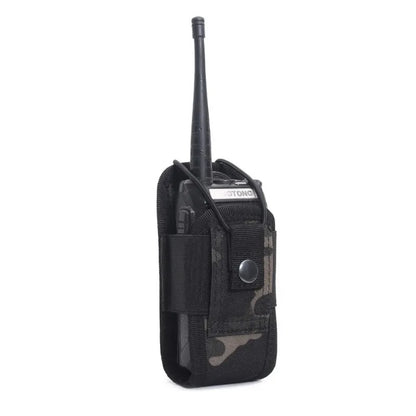 Tactical walkie talkie bag holder pocket portable accessory bag outdoor Oxford Molle wireless bag hunting sports waist bag walkie talkie leather case