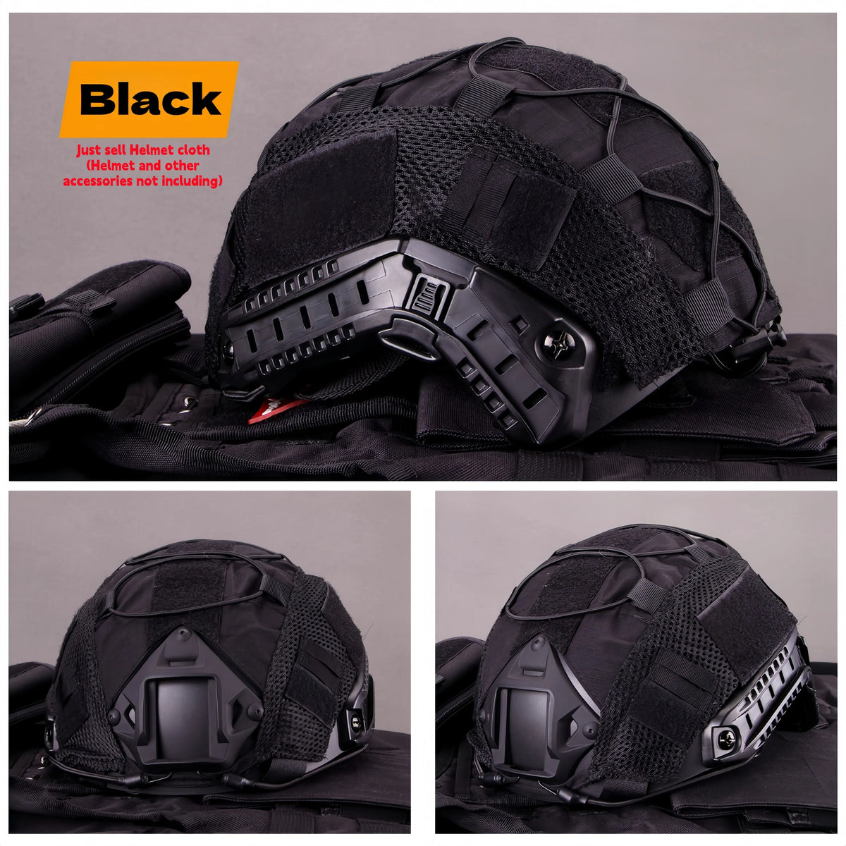 FAST Helmet Cover Multi-Cam Tactical Helmet Mesh with Elastic Cord for Fast MH PJ BJ Helmets Airsoft Paintball Hunting Shooting