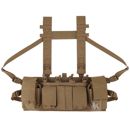 KRYDEX 500D Tactical Chest Rig UW Gen IV Low Profile Rigs Carrier With GP Pouch Multifunction Pockets H Harness