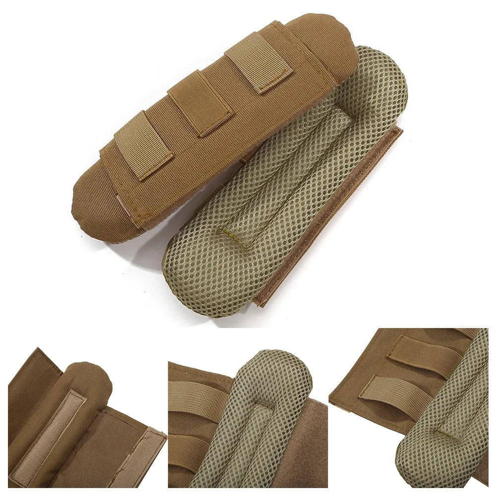 2pcs Vest Shoulder Strap Pad Comfort Cushion Nylon Mesh Protect Pads Tactical Molle For Hiking Backpack Accessories