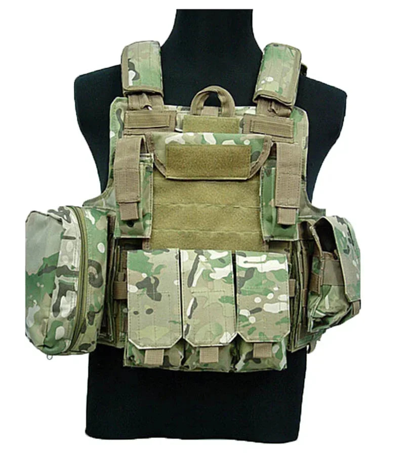 Tactical Vest FG Camouflage Molle CIRAS Airsoft Combat Vest Magazine Pouch Releasable Armor Plate Carrier Strike Vests Gear