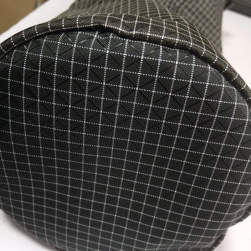 Cylindrical Storage Bag Heavy Duty Grid Oxford Wear Resistant Waterproof Outdoor Camping Tent Pole Awning Rod Gear Organizer Bag