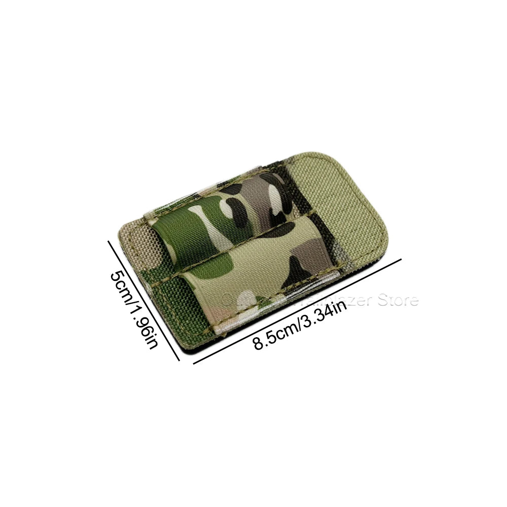 Tactical Patch 2-Round Holder Adhesive Ammo Shell Holder Hook Loop Patch Hunting Rifles M4 Bullet Pouch Hunting Accessories