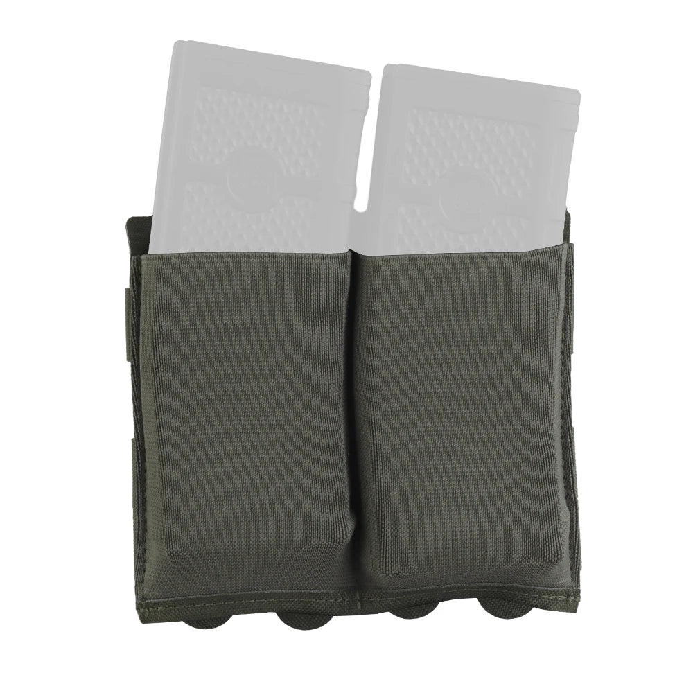 5.56 7.62 Triple Mag Pouch Elastic Molle Double Magazine Pouch M4/M16/AR/AK Magazine Carrier for Tactical Vest/Range Training