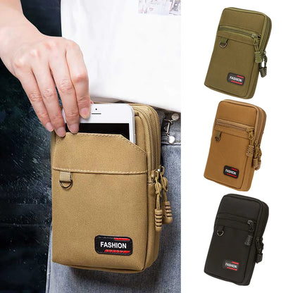 7 Inch Mobile Phone Pocket Portable Phone Organizer Bag Nylon Wear- Lightweight for Outdoor Camping Hunting