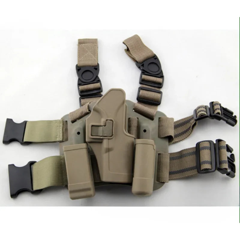 Tactical Gun Holster for Glock 17 19 USP 1911 M92 P226 Outdoor Hidden Leather Holster Real CS Gun Leg Holster Men CS Sport Gun
