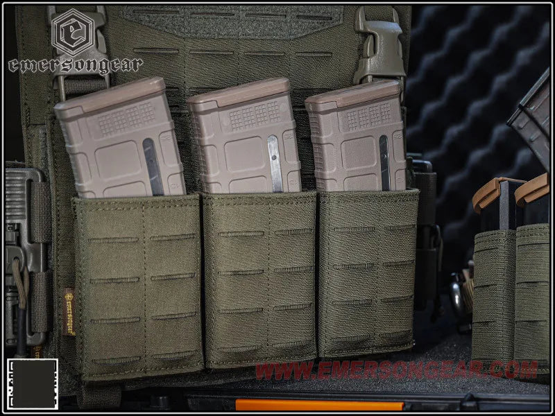NEW Emersongear LCS Rifle Magazine Pouch Triple For：5.56/7.62mm