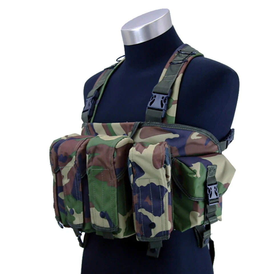 FX-Outdoor Tactical Chest Rig, Airsoft Hunting Vest, Molle Pouch, Simple Military ACU, Magazine Pouch, High Quality