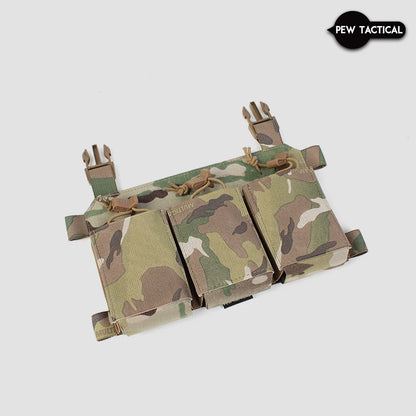 PEW TACTICAL THORAX TRIPLE RIFLE MAG PLACARD 556 762 545  Front Flap AIRSOFT FP09