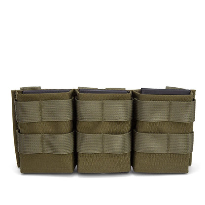 Triple medium 5.56 magazine bag, tactical vest magazine bag, M4 KYWI MAG magazine bag, tactical hunting airsoft equipment