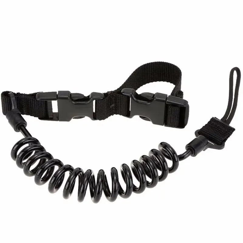 3PCS Tactical Anti-lost Elastic Lanyard Rope Spring Safety Strap Rope For Key Ring Chain Flashlight Hunting Accessories