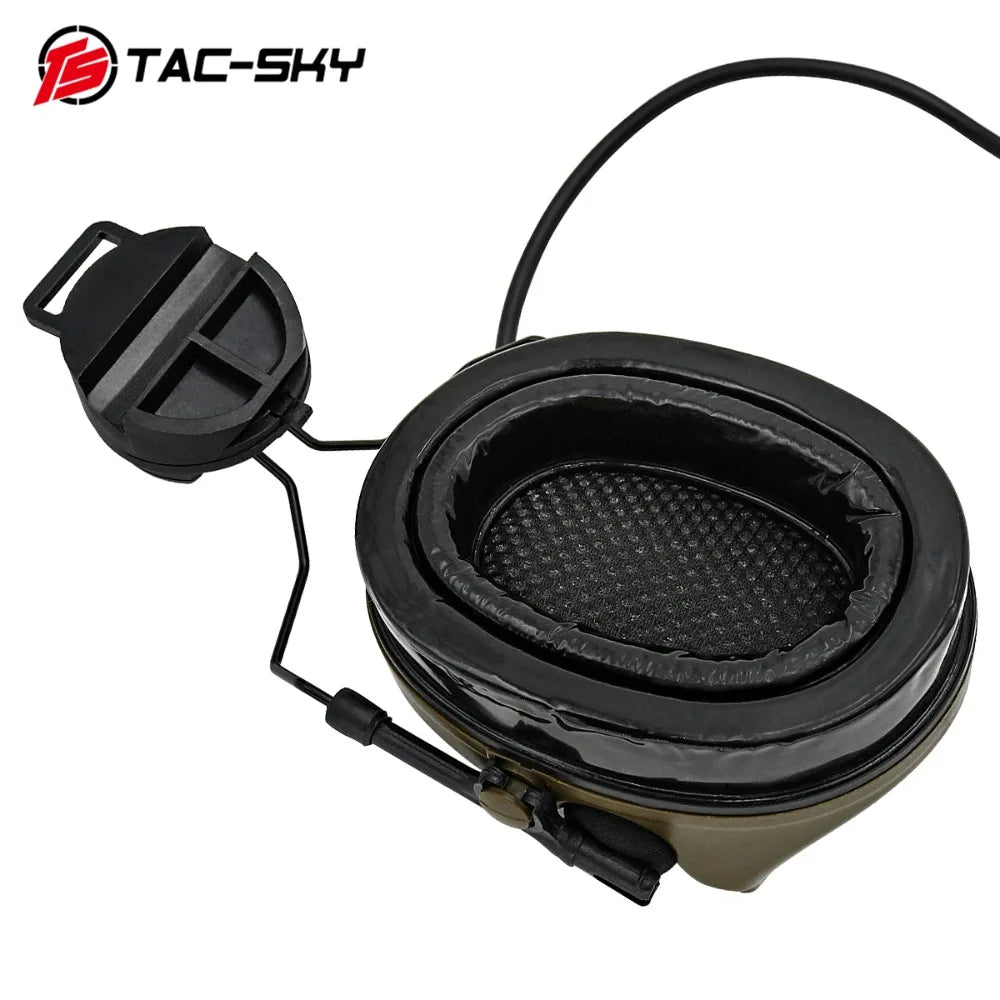 TAC -SKY COMTA II Tactical Headset With ARC Rail Adapter Hearing Protection Airsoft Headphone Noise-cancelling Shooting Earmuff