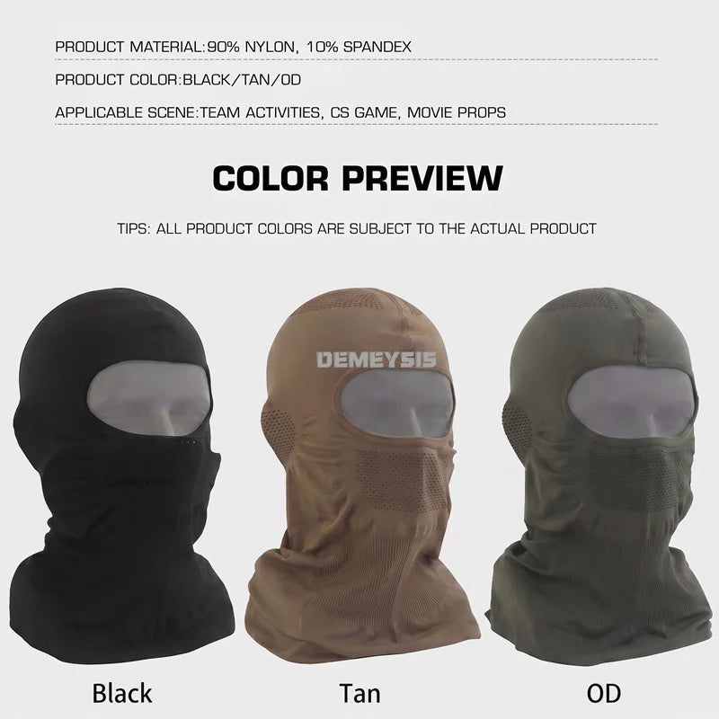 Tactical Mesh Face Mask Balaclava Breathable Full Face Cover for Airsoft Paintball Hunting Shooting Gear Steel Mesh