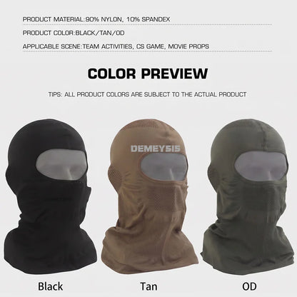 Tactical Mesh Face Mask Balaclava Breathable Full Face Cover for Airsoft Paintball Hunting Shooting Gear Steel Mesh