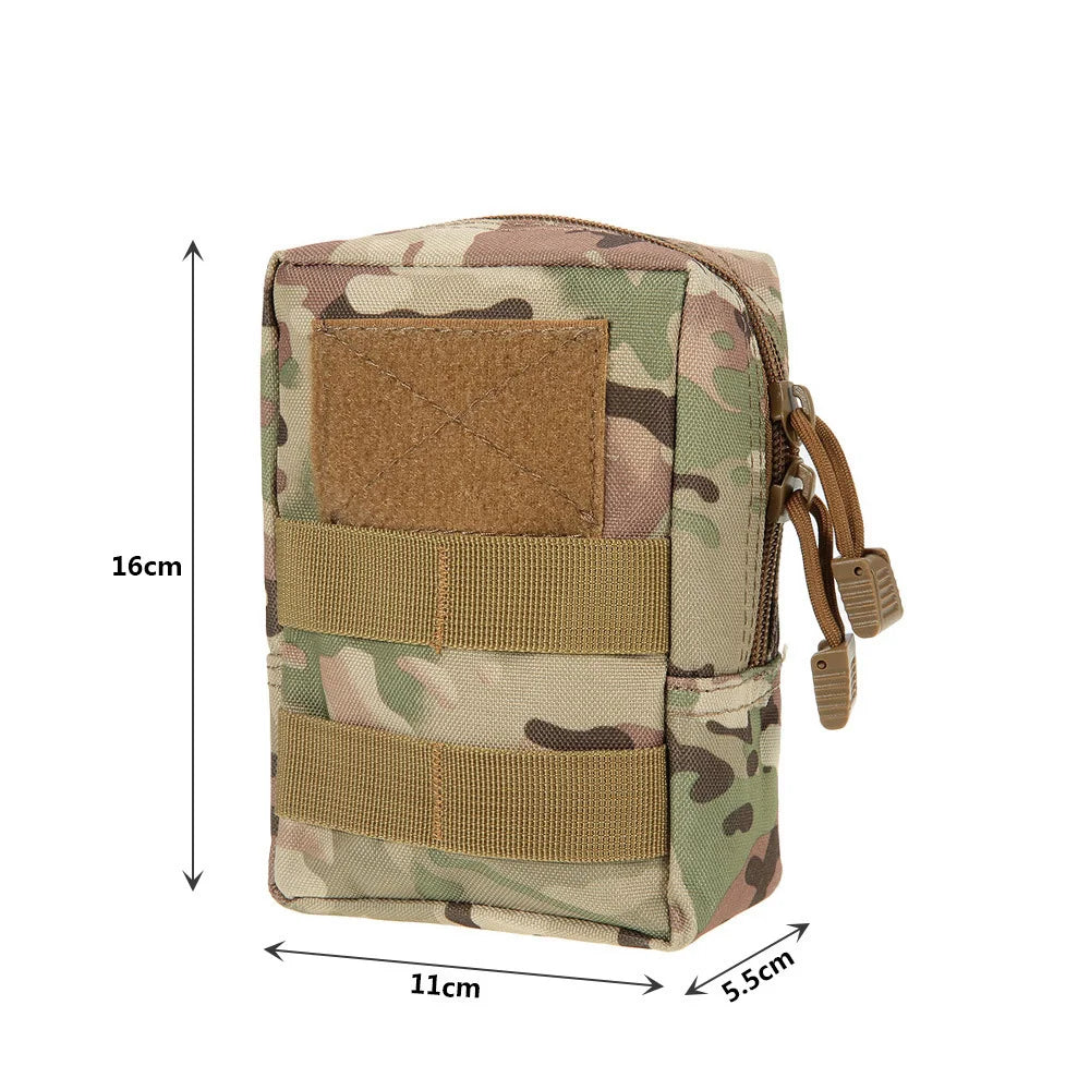 600D  Outdoor Waist Bag Molle Pouch Tool Zipper Waist Pack Hungitng Accessory Belt Pouch