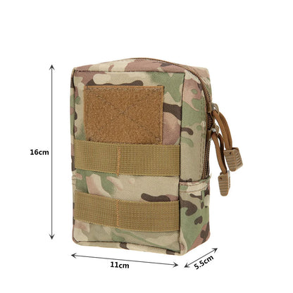 600D  Outdoor Waist Bag Molle Pouch Tool Zipper Waist Pack Hungitng Accessory Belt Pouch