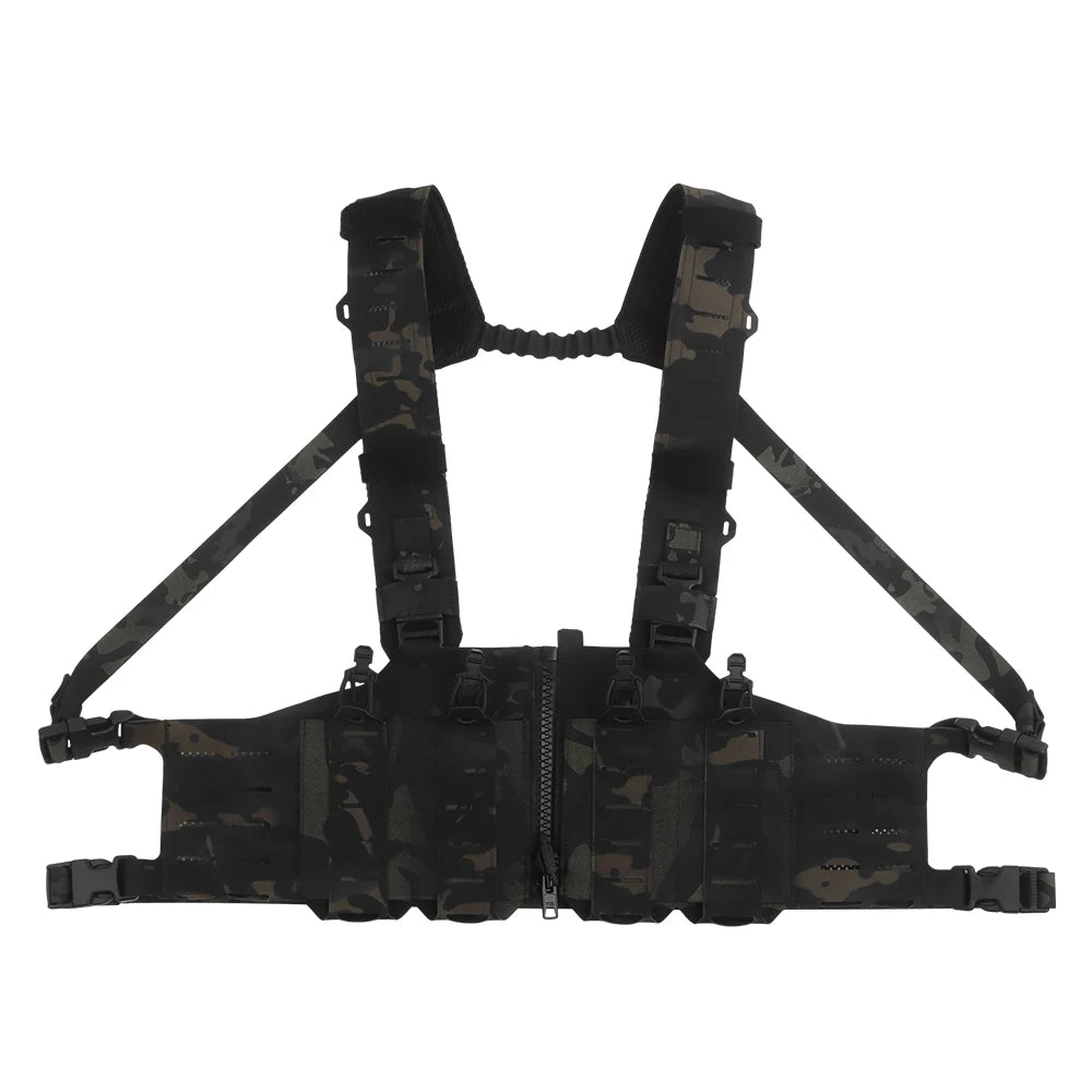 Tactical SF Vest Chest Rigs Lightweight Camouflage MOLLE Militar Hunting Airsoft Assault Vest with Mag Pouch H-Style Strap