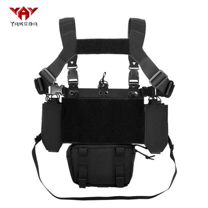 YAKEDA Outdoor Equipment Chest Hanging Bellyband Laser MOLLE Mounting Multi functional Chest Hanging