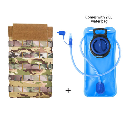 MOLLE Expansion System Accessories Water Bag Pack+2.0L Soft Water Bag Set Large Diameter Rotary Cap Bite Drinking Pipe