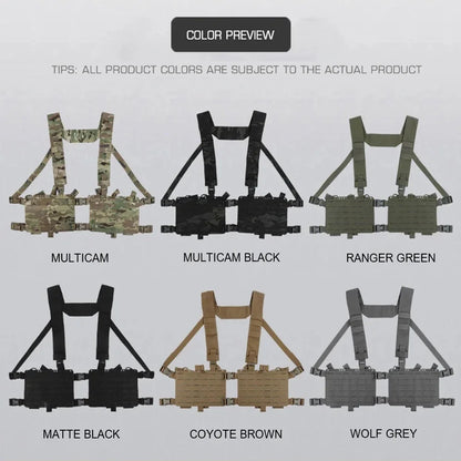 Alpha Tactical Chest Rig MOLLE System Modular Quick Release Vest fit  Airsoft Magazine Pouch Outdoor Hunting Waist Bag