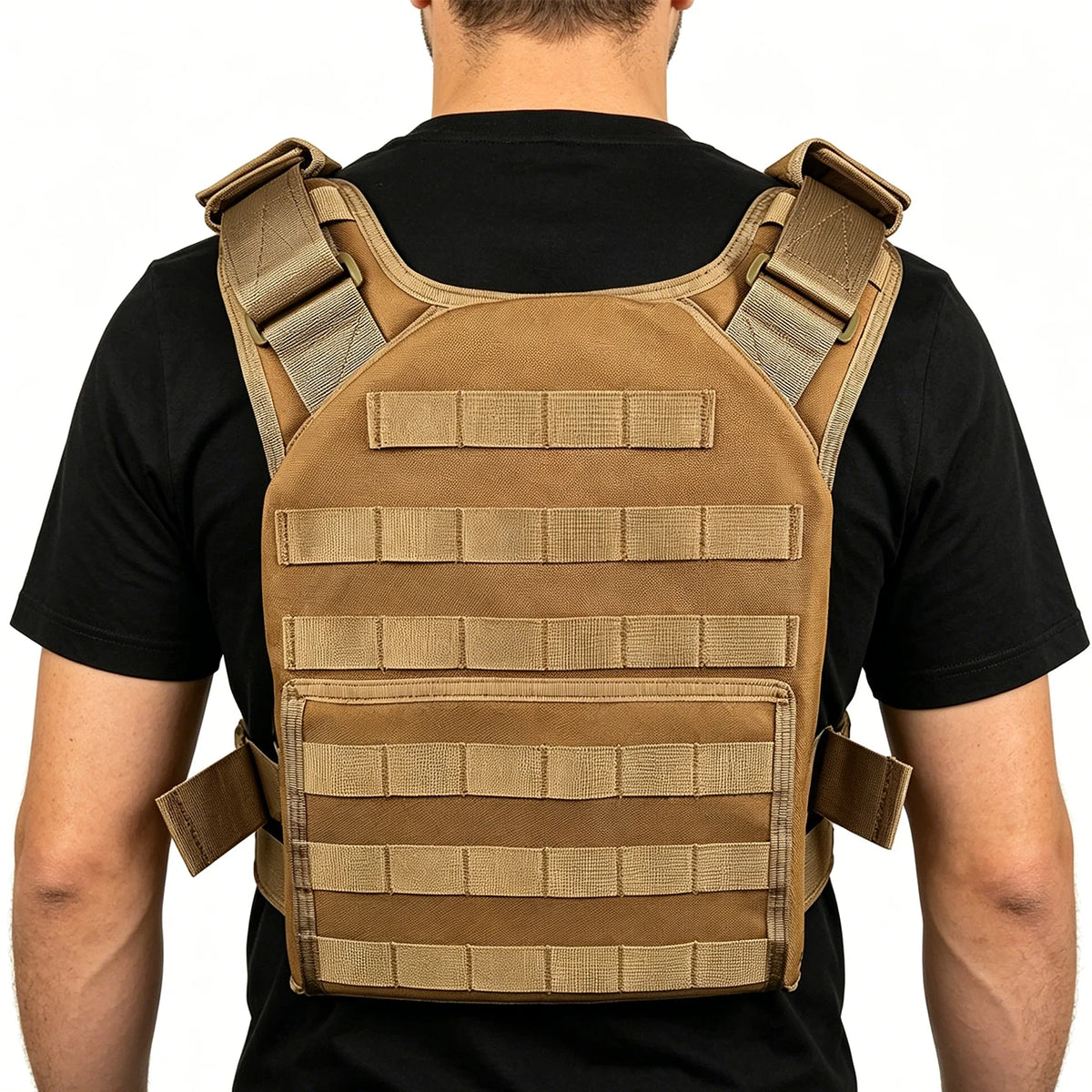 Widening and cushioning shoulder straps, quick release buckle at waist, MOLL system fabric, wear-resistant hunting vest