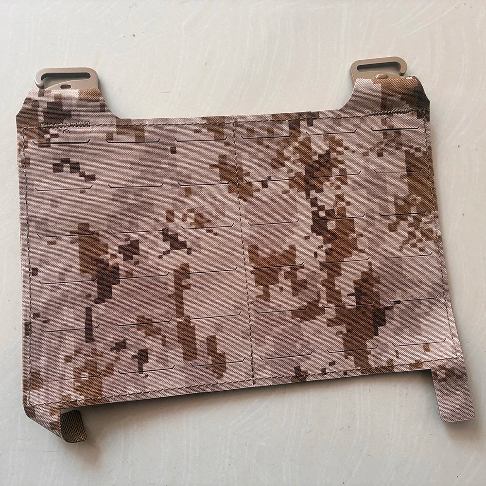 Tactical Vest Molle Front Panel Flat Pouch Expansion Conversion Board /Connecting Buckle Multicolor Laser Cutting