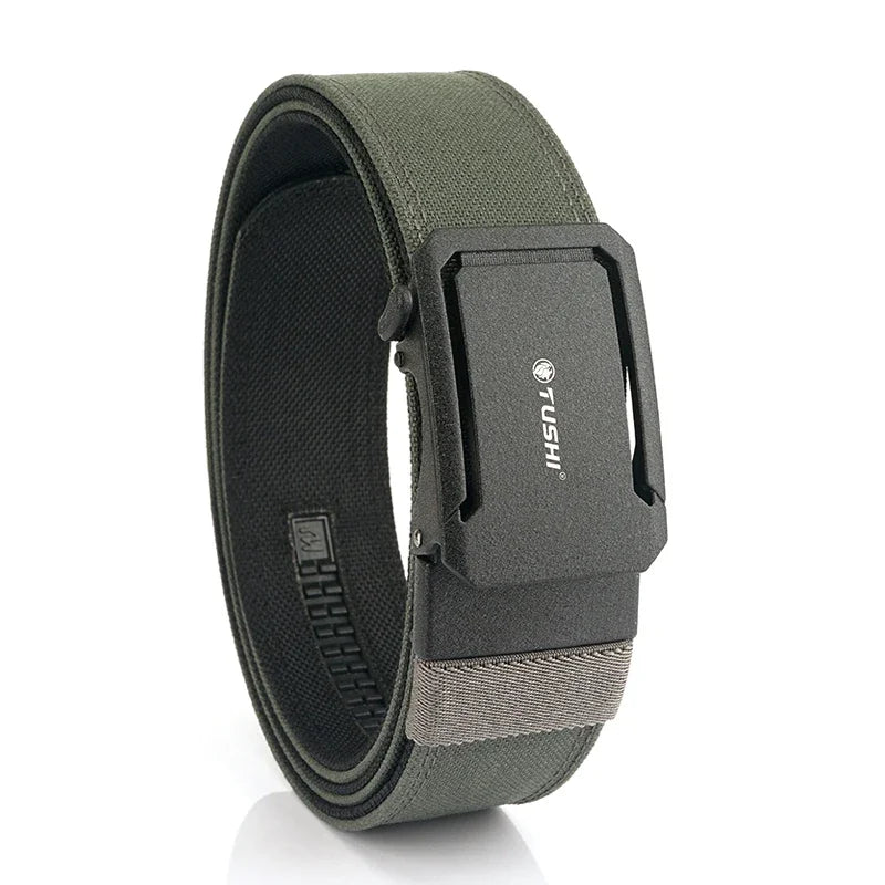 TUSHI New Military Belt for Men Sturdy Nylon Metal Automatic Buckle Police Duty Belt Tactical Outdoor Girdle IPSC Accessories
