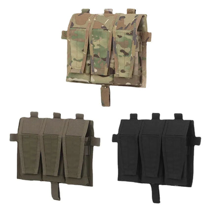 Tactical Triple Magazine Pouch 5.56 M4 Airsot Flip Cover Mag Pouch for AVS SPC JPC 2.0 Vest Wargame Mag Pouch