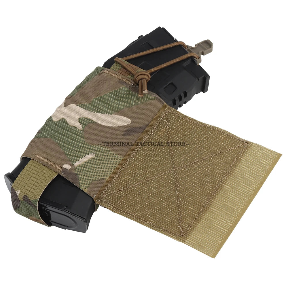 Tactical MBITR Radio Holder Wingman Pouch AR M4 5.56 Magazine Storage Shock Cord Retension Hunting Vest V2 Side Elastic Pouches