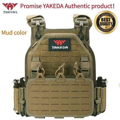 YAKEDA Tactical Vest 6094 Fast Detachable Light Laser Cut Outdoor Hunting Black Gear Carry Vest of High Quality 1000D Nylon