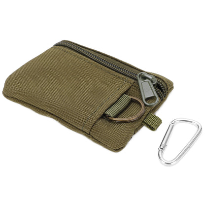 Outdoor EDC Molle Pouch Wallet Mini Portable Key Card Case EDC Pouch Bag Purse with Carabiner