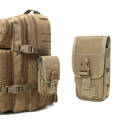 Double Layer Molle Phone Pouch Mobile Phone Case Holder Outdoor Sports Hiking Camping Hunting EDC Tool Waist Bag