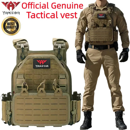 YAKEDA Tactical Vest Outdoor Hunting Plate Carrier Protective Adjustable Vest Airsoft Carrier Combat Equipment 6094 vest