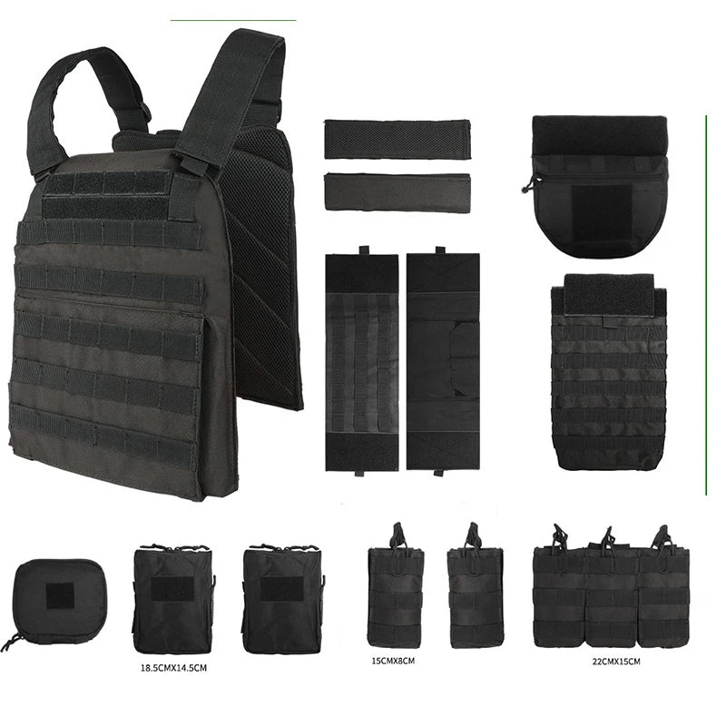 YAKEDA Camouflage Multifunctional Tactical Vest Outdoor Waistcoat Equipment Tactical Training Vest