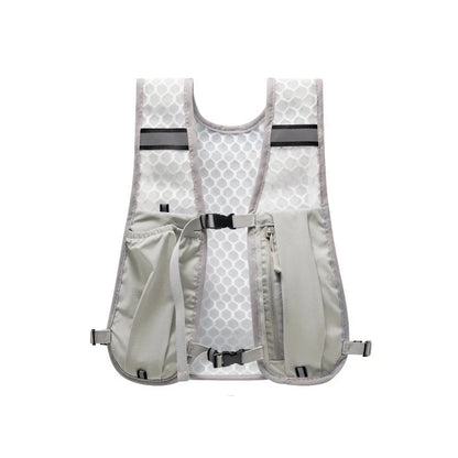 Reflective Hydration Running Vest Lightweight Chest Pack with Phone Holder for Water Bottle