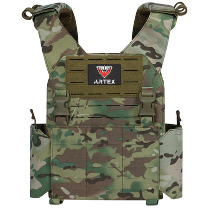 Modular Tactical Training Vest with PALS System - Adjustable Straps Quick-Release Buckle for Hunting Low-Profile Vest