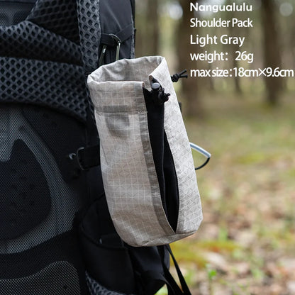 Shoulder Strap Water Bottle Pouch Outdoor Hiking Adjustable Elastic Bottle Holder Ultralight Backpack Attachment Pocket