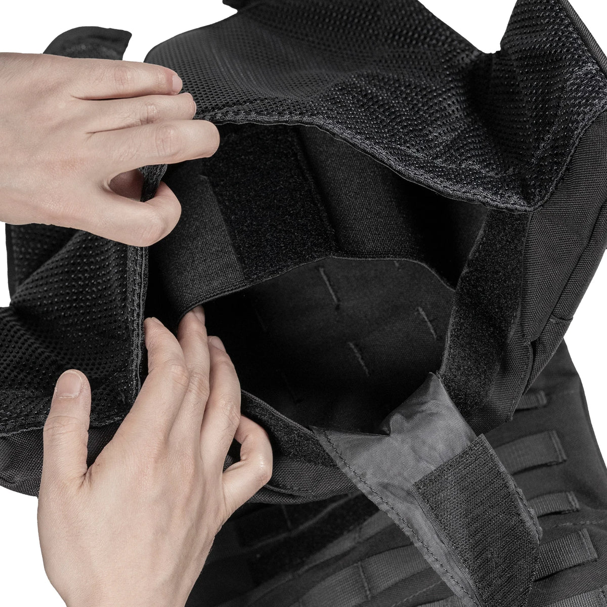Black Anti-Infrared Flame-Retardant Tactical Vest - 1000D Nylon with Soft and Hard Compartment Design + MOLLE System + Quick Release Buckles |   Outdoor security and survival equipment