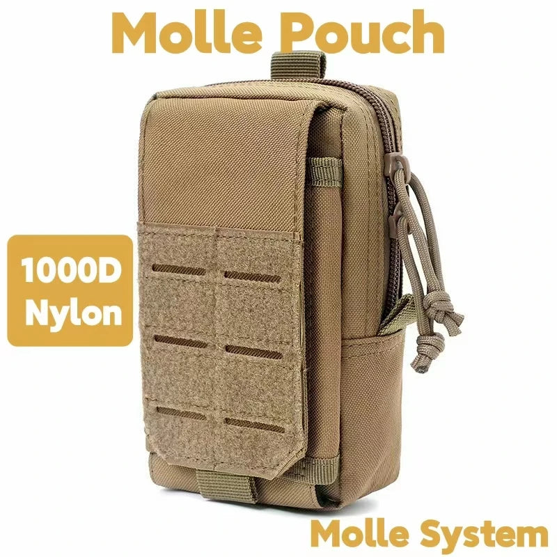 Molle Phone Pouch Holder Magazine Pouches Utility Outdoor Camping Hiking Running Hunting Accessories Waist Pack EDC Tool Bag