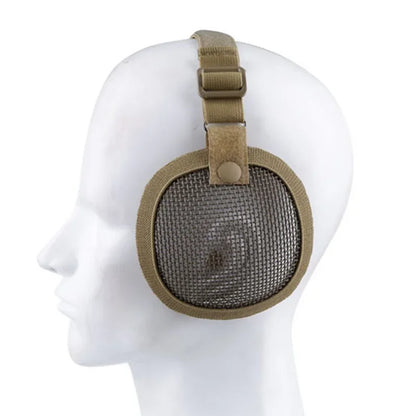 Tactical Steel Mesh Ear Defenders: Helmet-Compatible Design for Outdoor Tactical Protection