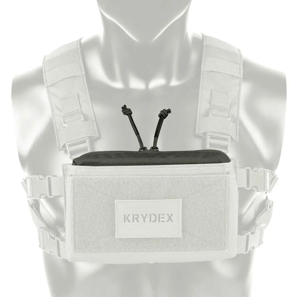 KRYDEX Tactical Zipper Insert Cover Pocket Pouch Double Zipper For MK3 MK4 Chest Rig Airsoft Paintball Hunting Vest Accessories