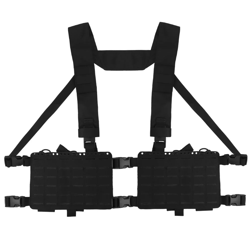 Tactical Alpha Chest Rig with Expansion Pack SS Style Load Bearing Vest (LBV) Alpha Expander Kit Pouch 34A Split MOLLE Equipment