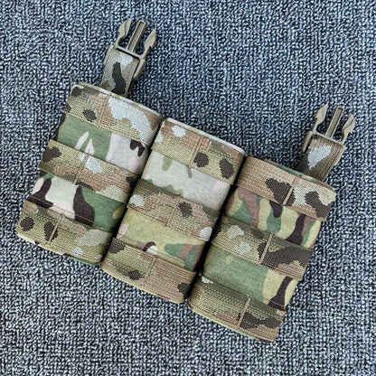 FAST 5.56 Triple Magazine Pouch Front Panel Tactical Vest Expansion Accessories M4 AR15 FCSK Magazine Rack Vest Accessories