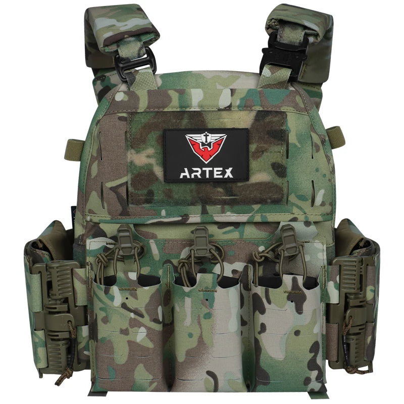 ARTEX 8315T Cycling Vest Outdoor Riding Gear MOLLE Style Vest Quick Release Design Laser Cut Style Storage Gear for Bike Sports