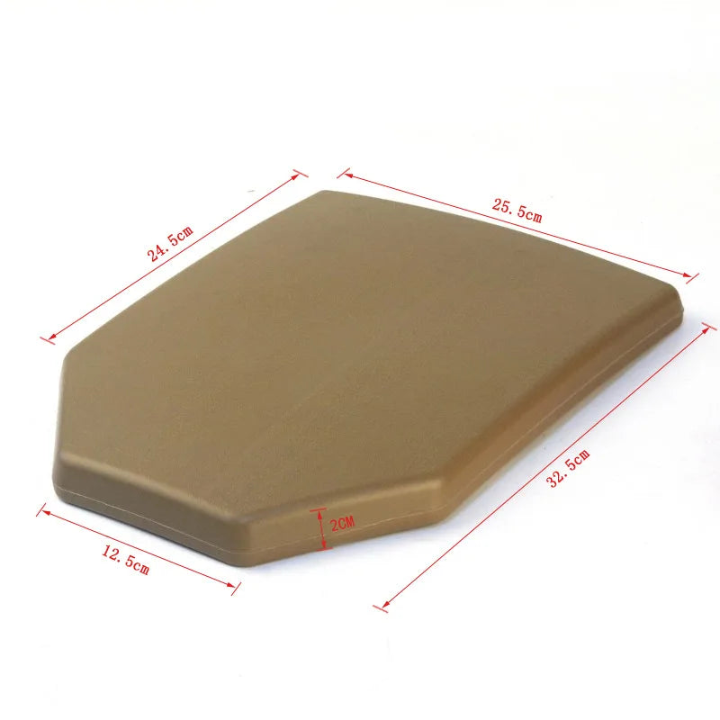 Airsoft Tactical Vest Inner Plate Plastic Protective Pad CS Body Armor Protect Dummy SAPI Plate Medium Size Shock Plates