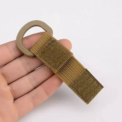 New Tactical Multifunction Nylon Molle Webbing Belt D-Ring Carabiner Magic Tape Hanging Keychain Backpack Hook Molle Buckle
