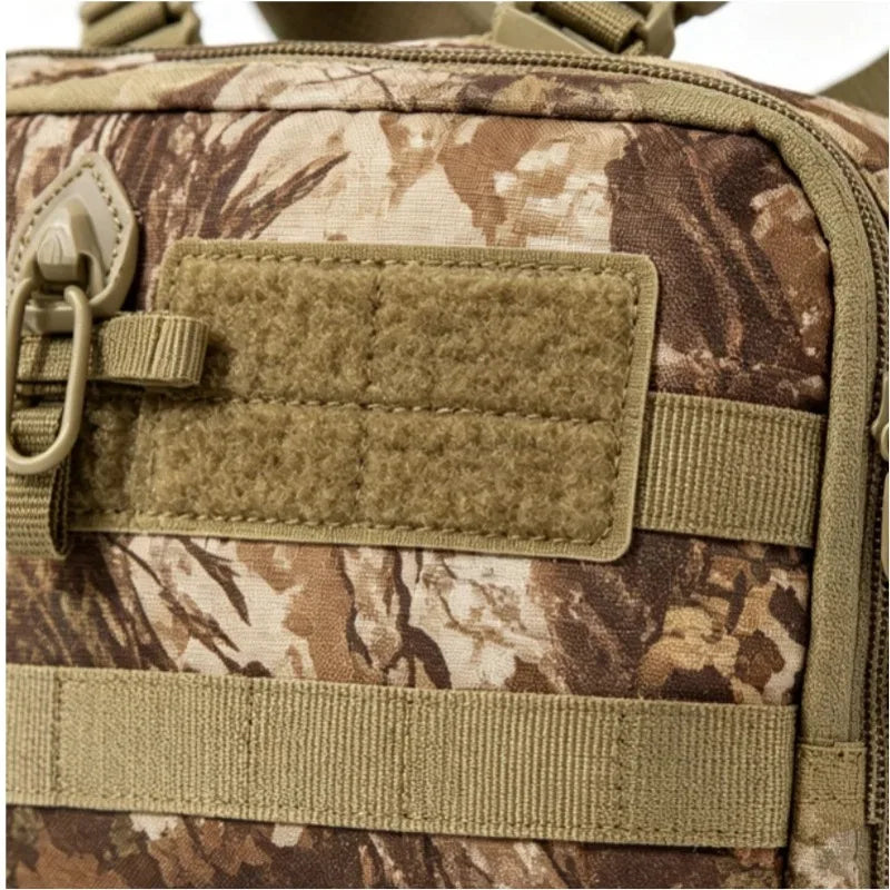 Multifunctional Camo Tactical Chest Bag, Portable Waist Pack for Telescope Rangefinder Storage, Waterproof Wear-resistant Crossb