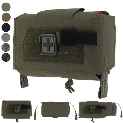 Outdoor Hunting Compact Trauma Pouch Ambidextrous Rapid Deployment  Tactical Medical First Aid Bag EDC Molle Pouch